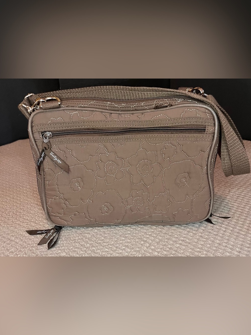 Thirty-one Quilted Floral Crossbody Overnight/Travel Bag